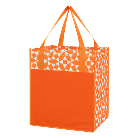 Non-woven Geometric Shopping Tote Bag
