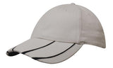 Brushed Heavy Cotton Cap w/Laminated Two-Tone Peak