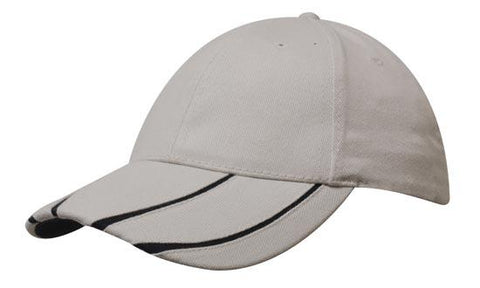 Brushed Heavy Cotton Cap w/Laminated Two-Tone Peak