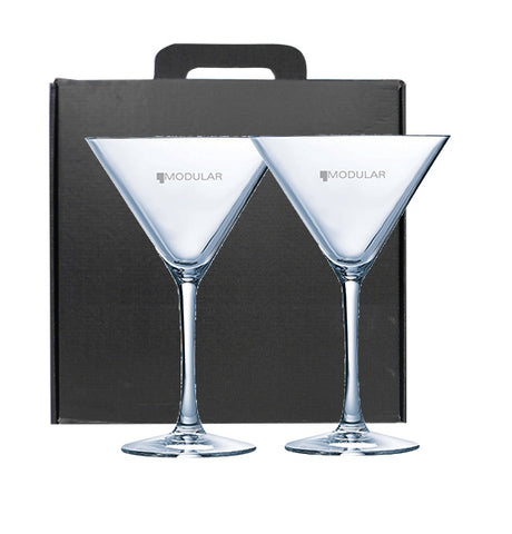 ~ Grand Martini 10.25oz Chef & Sommelier crystalline glass Set of 2 in Raven gift box
