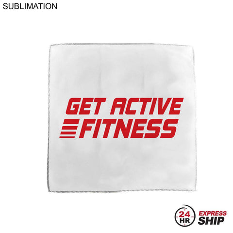 24 Hr Express Ship - Microfiber Moisture Wicking, Cooling, Sweat, Suede Towel, 15x15, Sublimated