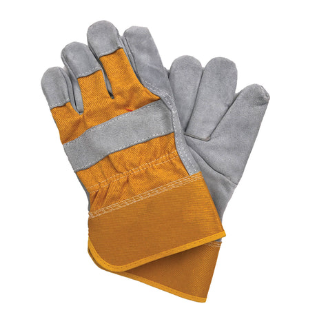 Split Leather Safety Gloves-Yellow