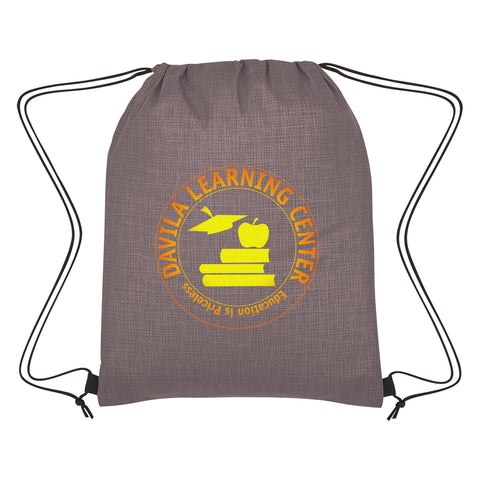 Crosshatch Non-woven Drawstring Bag
