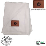 72 Hr Fast Ship - Plush and Cozy Mink Flannel Fleece Blanket, 50x60, with Lasered logo patch