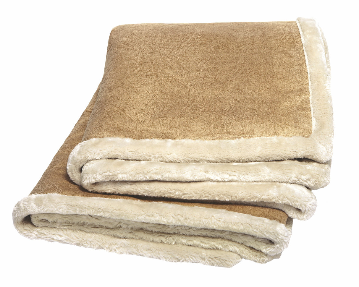 Faux Leather Throw (Laser Patch)