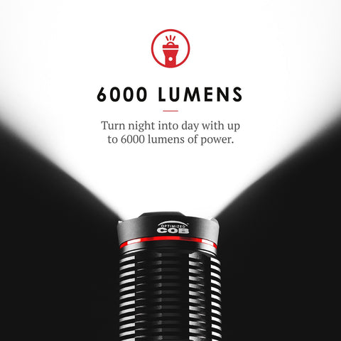 Rechargeable 6K Lumen Flashlight