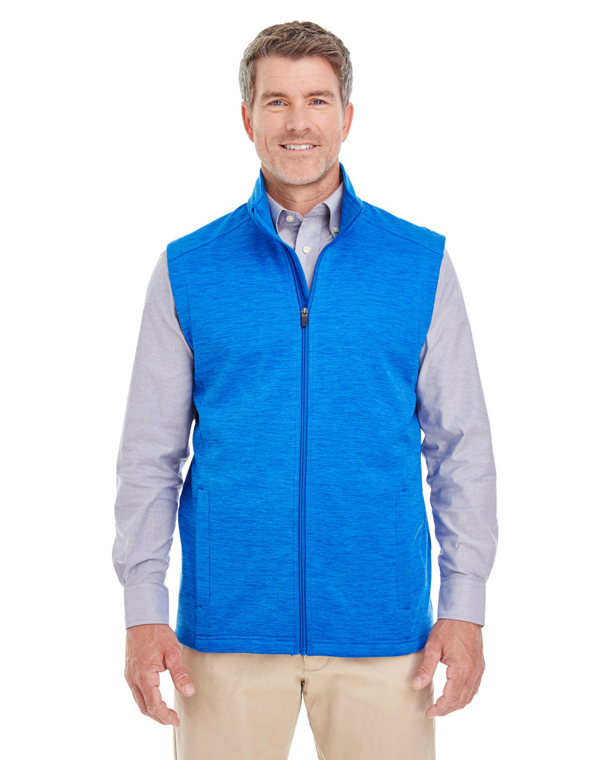 DEVON AND JONES Men's Newbury Mélange Fleece Vest