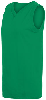 Ladies' Sleeveless V-Neck Poly/Cotton Jersey