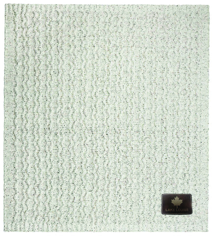 Personalized Heather Cable Knit Chenille Blanket, 50x60, with Lasered logo patch, NO SETUP CHARGE