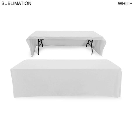 Sublimated Table Cloth for 8' Table, Drape Style, 3 sided, Open Back