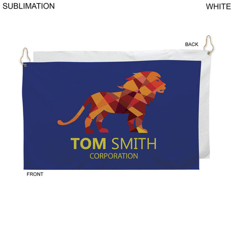 48Hr Quick Ship - Colored Velour Terry Cotton Blend Golf Towel, Finished size 15x25