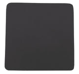 Set of 8 square black thick European bonded leather coasters with holder