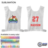 48 Hr Quick Ship - Golf Caddy Bib / Pinnie, Sublimated Front and Back, Made in Canada