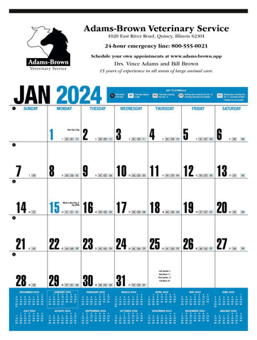 Yearly Record¬Æ Blue Calendar