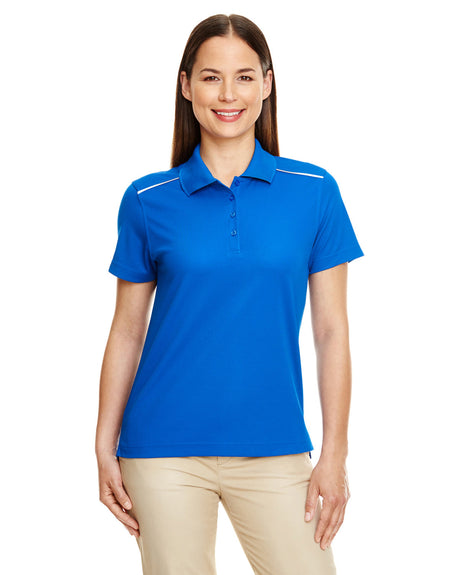 CORE 365 Ladies' Radiant Performance Piqué Polo with Reflective Piping