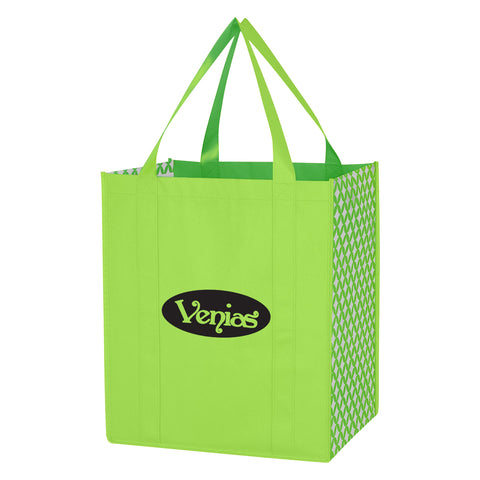 000543 Non-woven Curved Diamond Tote Bag