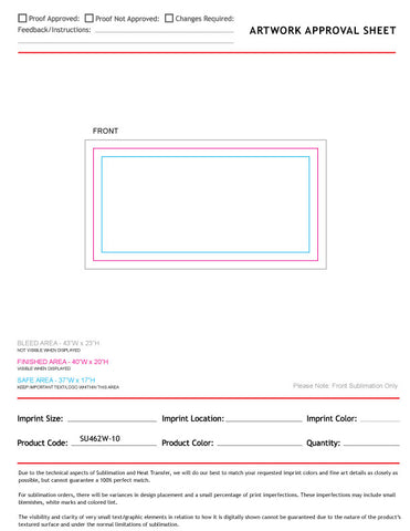 Personalized Absorbent Microfiber Dri-Lite Terry Terry Pool Towel, 20x40, Sublimated Edge to Edge