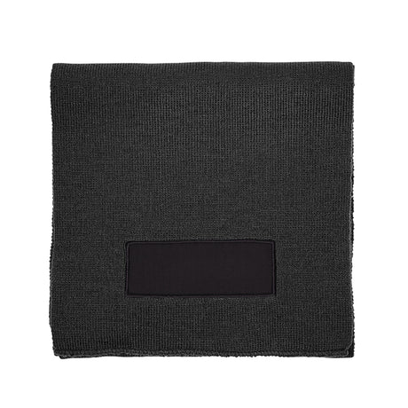 Acrylic Knit Scarf w/Patch