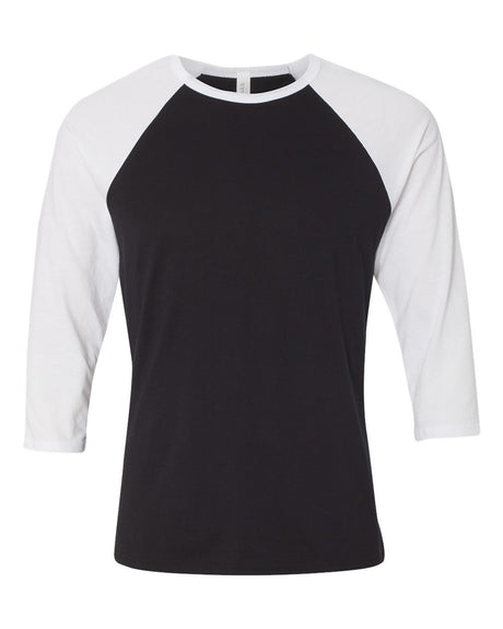 Bella+Canvas Unisex Three-Quarter Sleeve Baseball Tee