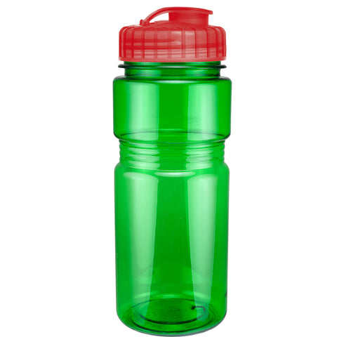 20 Oz. Translucent Recreation Bottle w/ Flip Top Lid