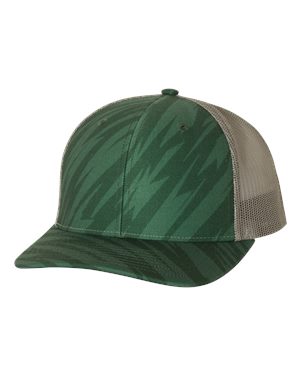000458 Richardson® Patterned Snapback Trucker Cap