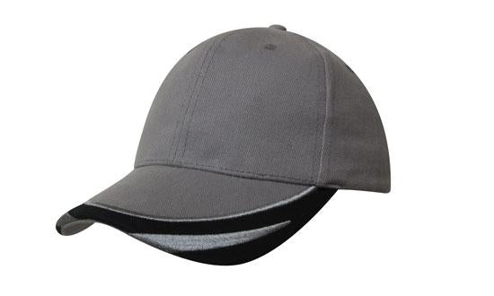 Brushed Heavy Cotton Cap w/Embroidered Peak Trim
