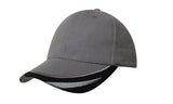 Brushed Heavy Cotton Cap w/Embroidered Peak Trim