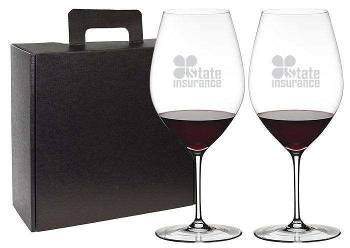 ~ Double Magnum 33-5/8oz Riedel crystal wine glass Set of 2 in a Raven Gift box