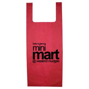 12" W x 22-1/2" H - "Caveat" Everyday Lightweight T-Shirt Style Grocery Shopping Tote Bag