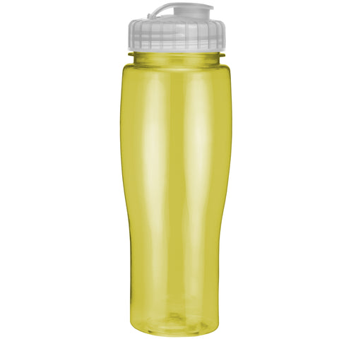 24 Oz. Contour Translucent Bottle w/ Flip Top Lid