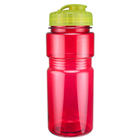 20 Oz. Translucent Recreation Bottle w/ Flip Top Lid