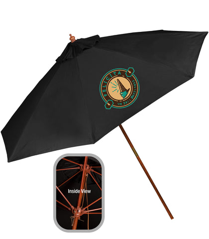 9' Wooden Market Umbrella