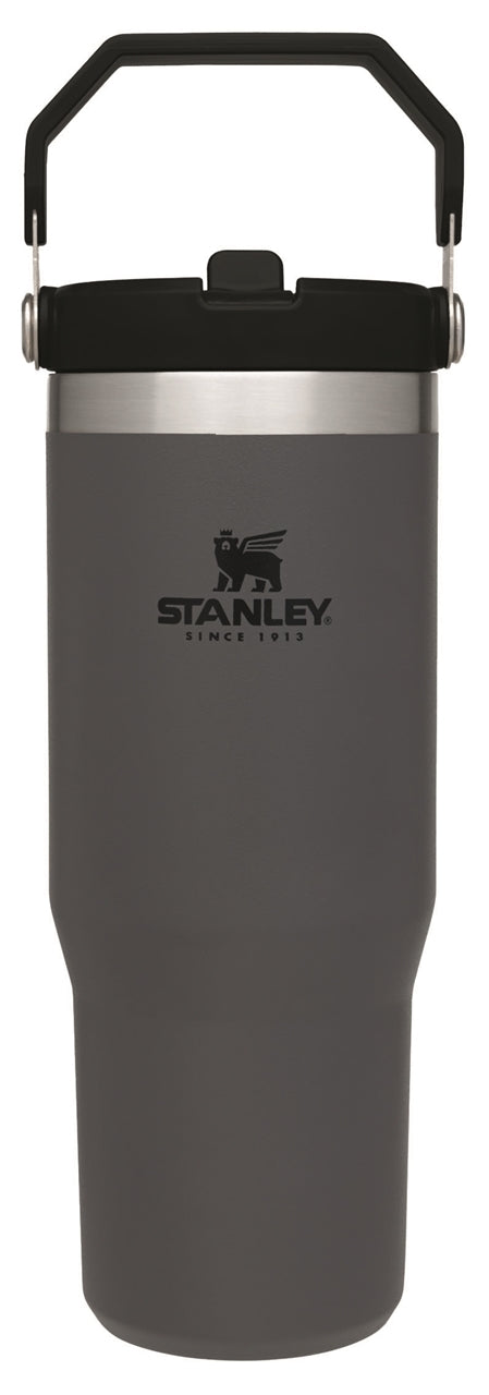 Stanley® IceFlow 30oz Flip Straw Tumbler, grey - Etched