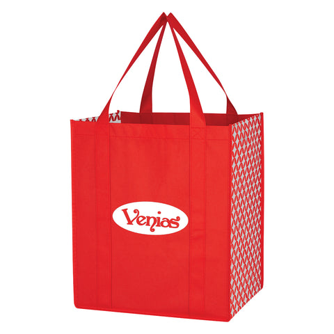 000543 Non-woven Curved Diamond Tote Bag