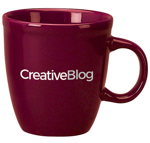 Mocha 19oz burgundy ceramic mug