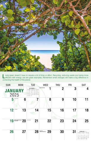 Galleria Wall Calendar 2025 Go Green Calendar