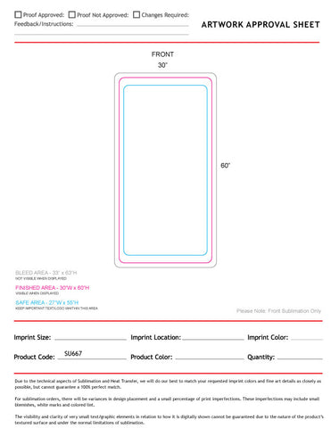 Sherpa Faux Wool Lined Micro Mink Throw, 30x60, Sublimated Edge to Edge 1 side