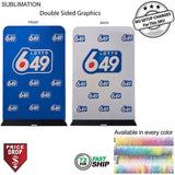 72 Hr Fast Ship - 5'W x 90"H EuroFit Banner with Steel Base, Full Color Graphics 2 Sided, NO SETUP