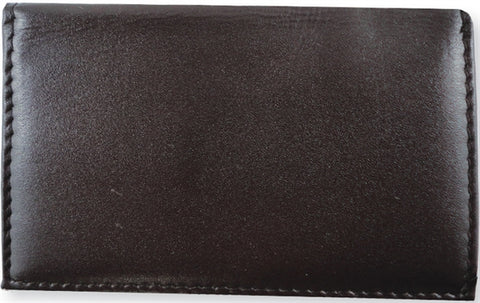 Traditional Business Card Holder brown genuine top grain leather