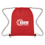 Heathered Non-woven Drawstring Backpack