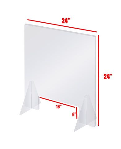 Protective Counter Shield, acrylic plexi, clear - Blank