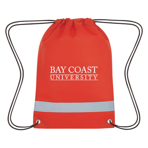 Lil' Bit Reflective Non-woven Drawstring Bag