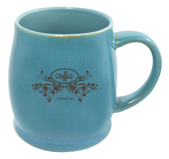 Umea 16oz reactive teal mug in Ripple gift box