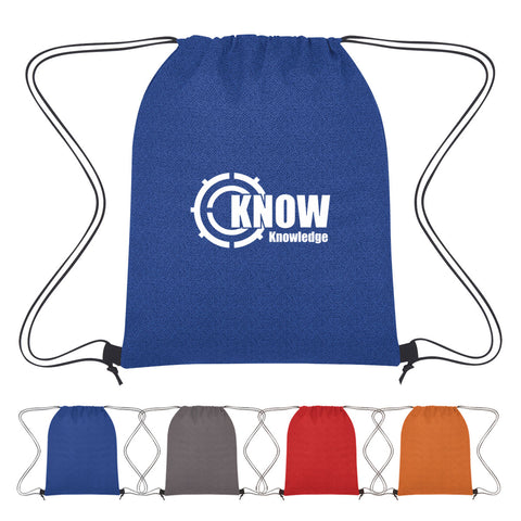 Heathered Non-woven Drawstring Backpack