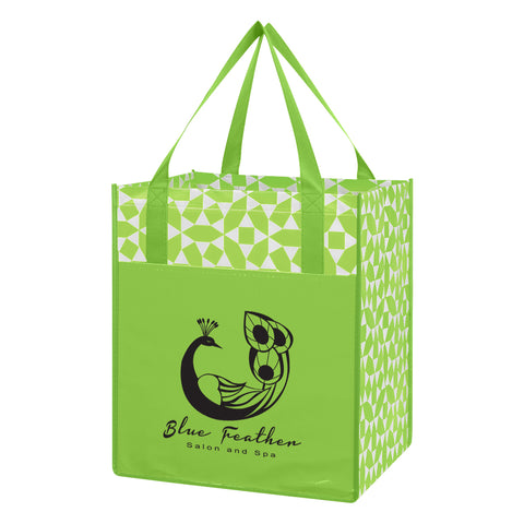 Non-woven Geometric Shopping Tote Bag