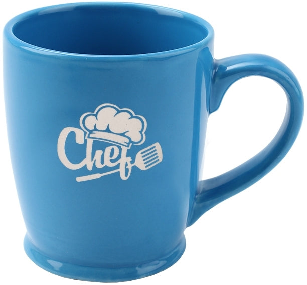 Kona 16oz blue mug- Etched