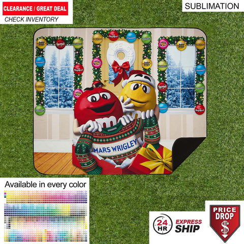 24 Hr Express Ship - Water Repellent Microfiber Picnic Blanket, 50