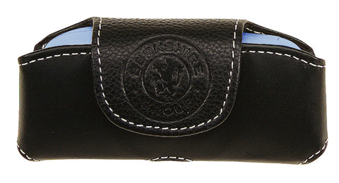 Leather Multi-Purpose Holder black nappa leather and white stitching
