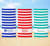 100% Cotton Velour Cabana Stripe Beach Towel 30"x60"