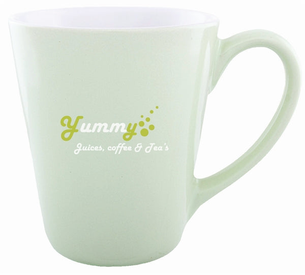 Dezine Colour Series 16oz 2tone pastel green/white mug (no gift box)